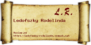 Ledofszky Rodelinda névjegykártya